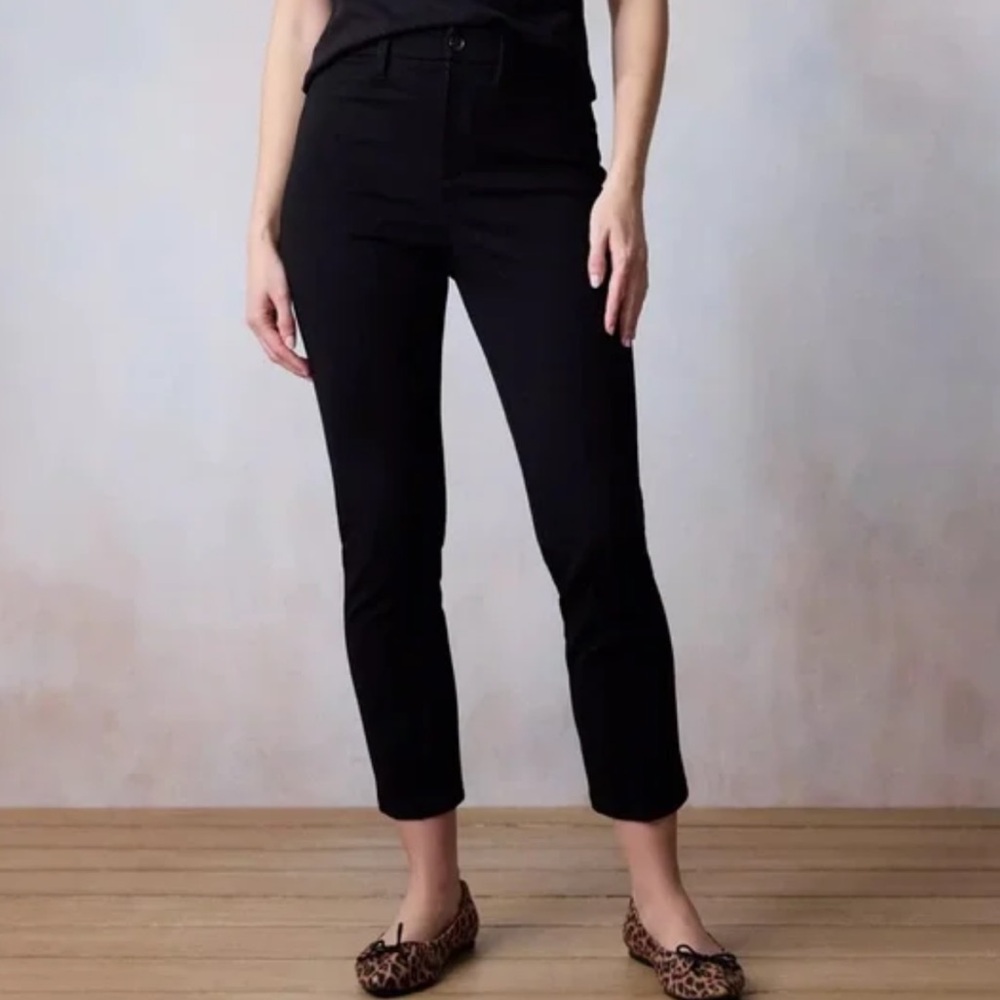 LC Lauren Conrad Black Straight Leg Trousers